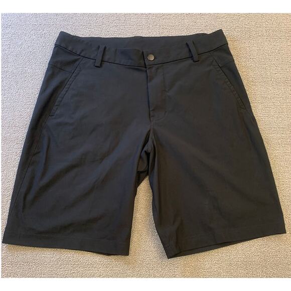 LULULEMON Men's Shorts 36 Black Golf Shorts Strech - Picture 1 of 12